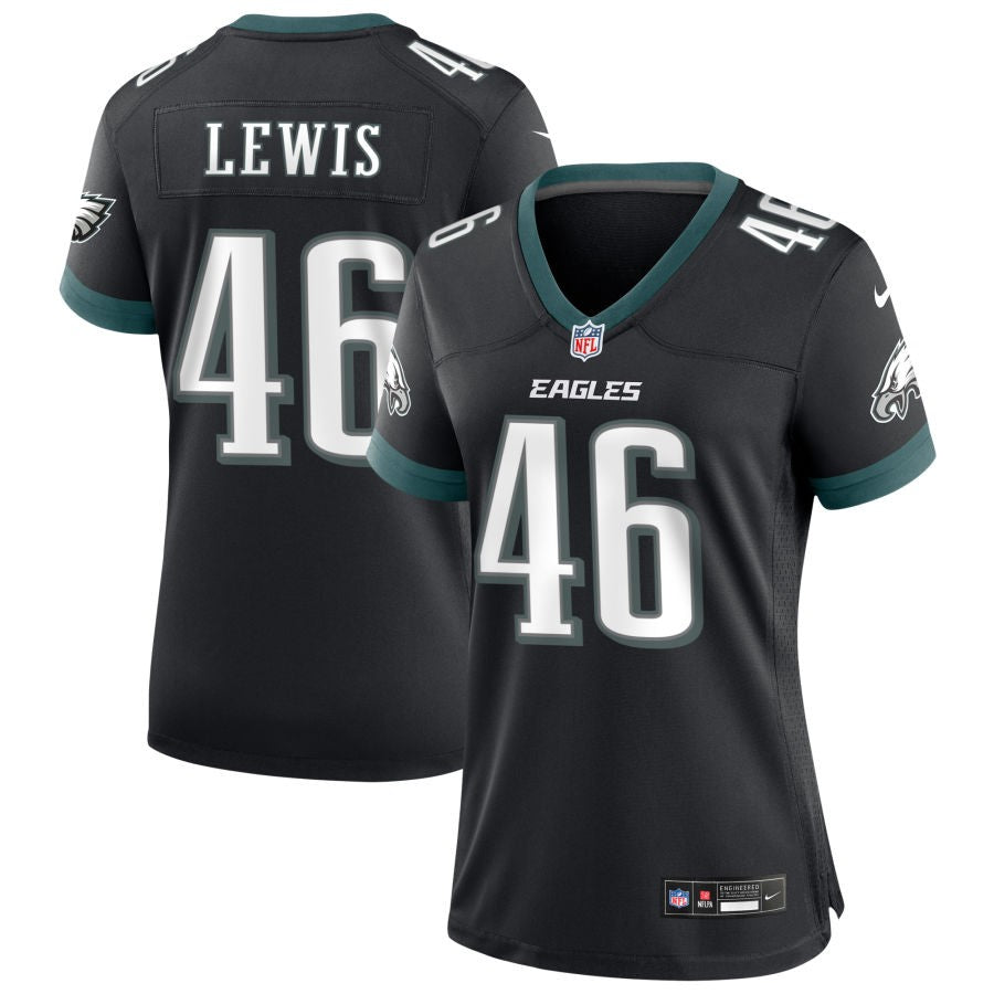 Terrell Lewis Women's Nike Black Philadelphia Eagles Alternate Custom Game Jersey