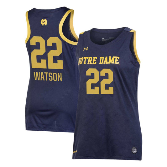 Kylee Watson Women's Under Armour Navy Notre Dame Fighting Irish Pick-A-Player NIL Women's Basketball Jersey