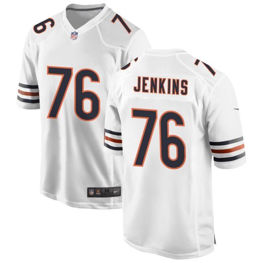 Teven Jenkins Men's Nike White Chicago Bears Custom Game Jersey