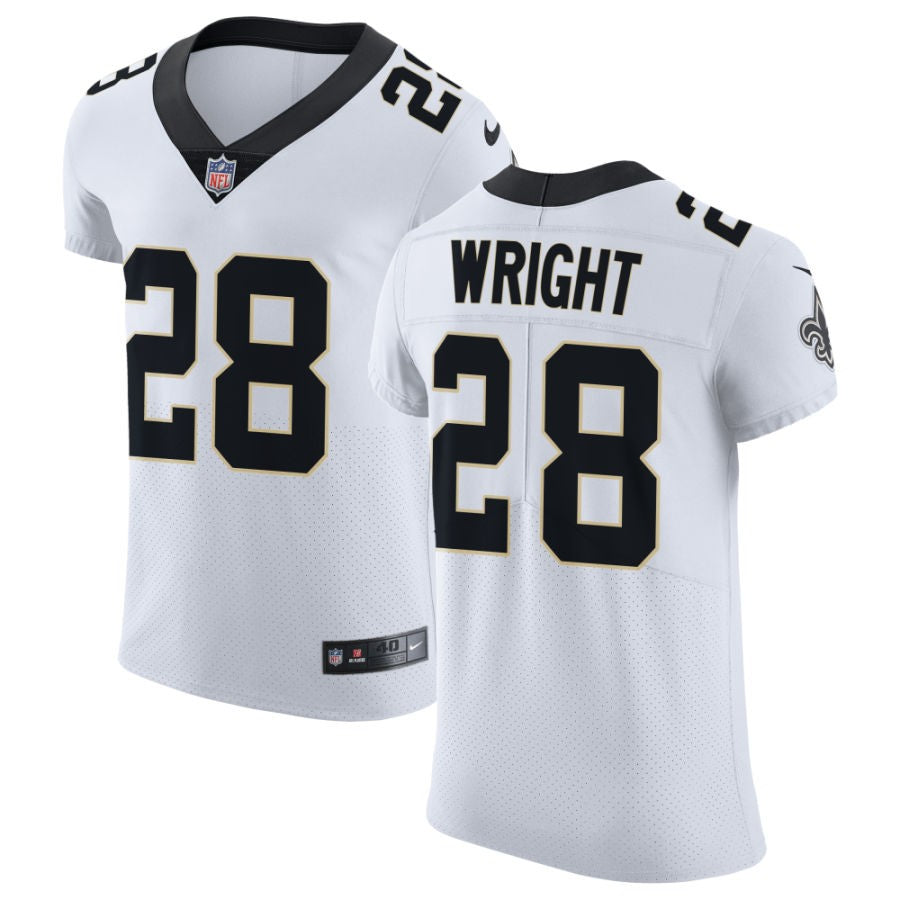 Rejzohn Wright Men's Nike White New Orleans Saints Vapor Untouchable Elite Custom Jersey