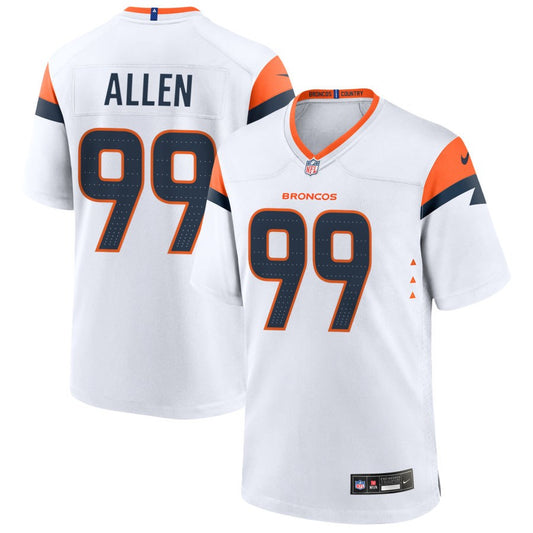 Zach Allen Men's Nike  White Denver Broncos Custom Game Jersey