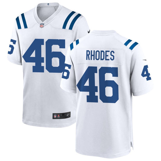 Luke Rhodes Men's Nike White Indianapolis Colts Custom Game Jersey