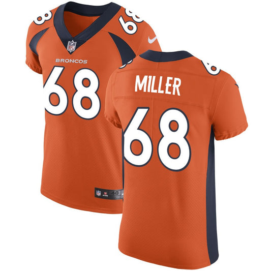 Jordan Miller Men's Nike Orange Denver Broncos Vapor Untouchable Custom Elite Jersey