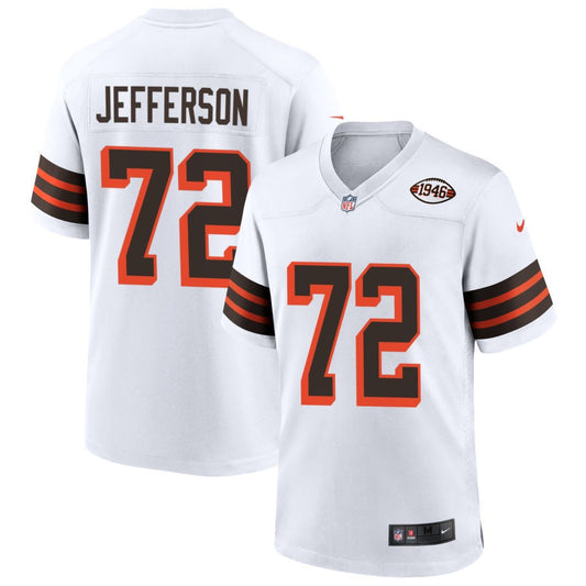 Quinton Jefferson Men's Nike White Cleveland Browns 1946 Collection Alternate Custom Jersey