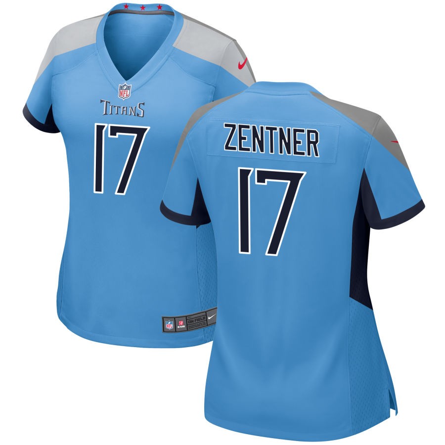 Ty Zentner Women's Nike Light Blue Tennessee Titans Alternate Custom Game Jersey