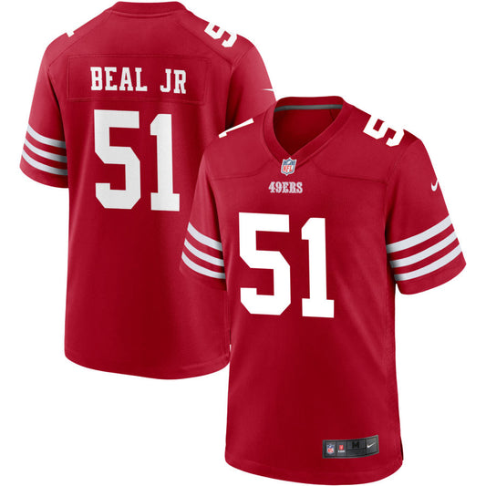 Robert Beal Jr Men's Nike Scarlet San Francisco 49ers Custom Jersey