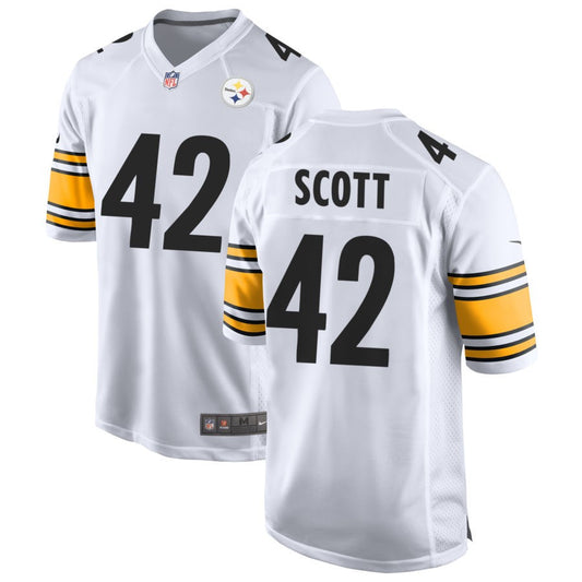 Josiah Scott Men's Nike White Pittsburgh Steelers Game Custom Jersey