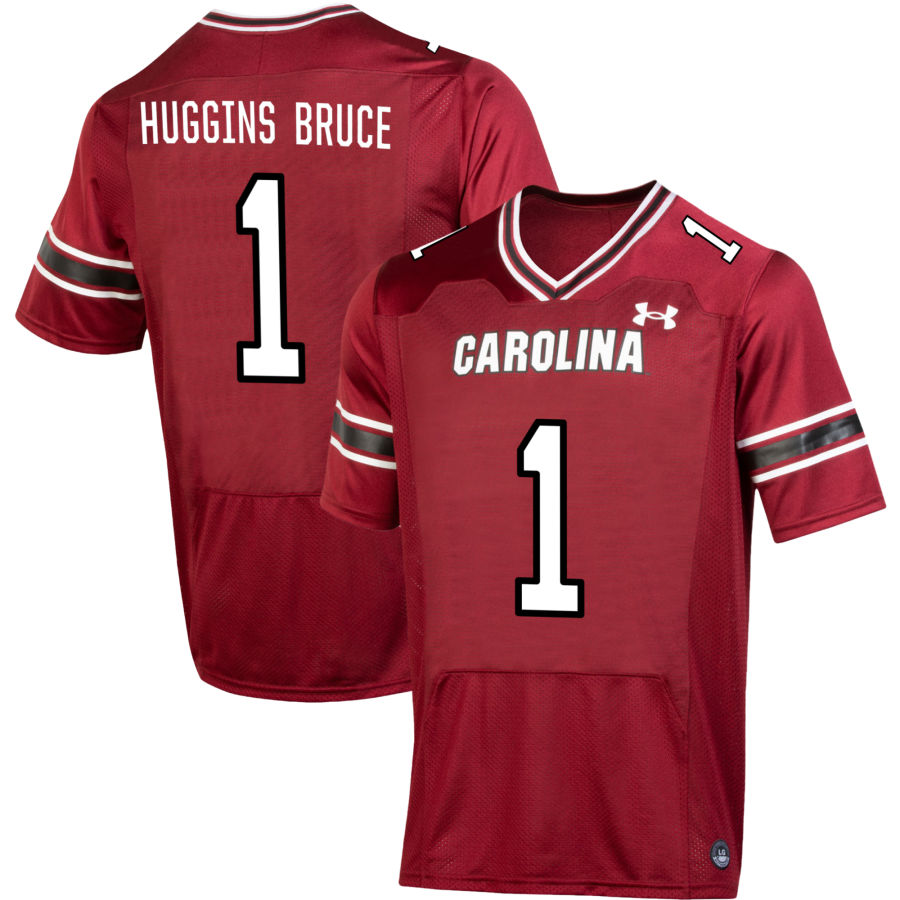 Ahmari Huggins Bruce Men's Under Armour  Garnet South Carolina Gamecocks NIL Pick-A-Player Replica Football Jersey