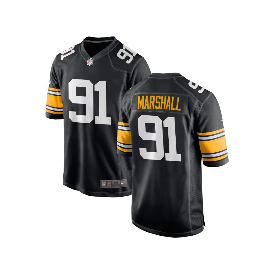 Jonathan Marshall Youth Nike Black Pittsburgh Steelers Alternate Custom Game Jersey