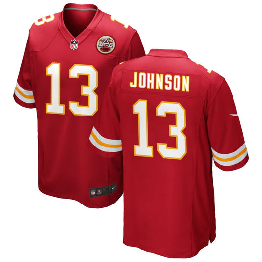 Nazeeh Johnson Men's Nike Red Kansas City Chiefs Custom Game Jersey