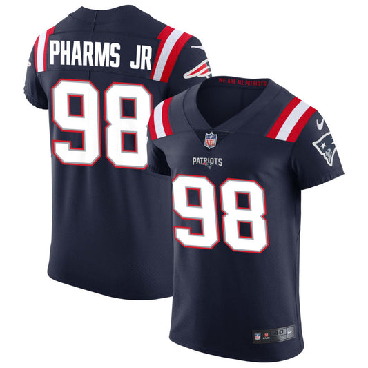 Jeremiah Pharms Jr Men's Nike Navy New England Patriots Vapor Elite Custom Jersey