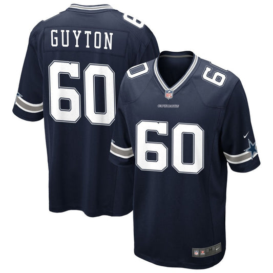 Tyler Guyton Men's Nike Navy Dallas Cowboys Custom Game Jersey