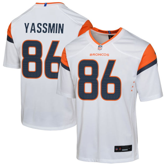 Thomas Yassmin Youth Nike  White Denver Broncos Custom Game Jersey