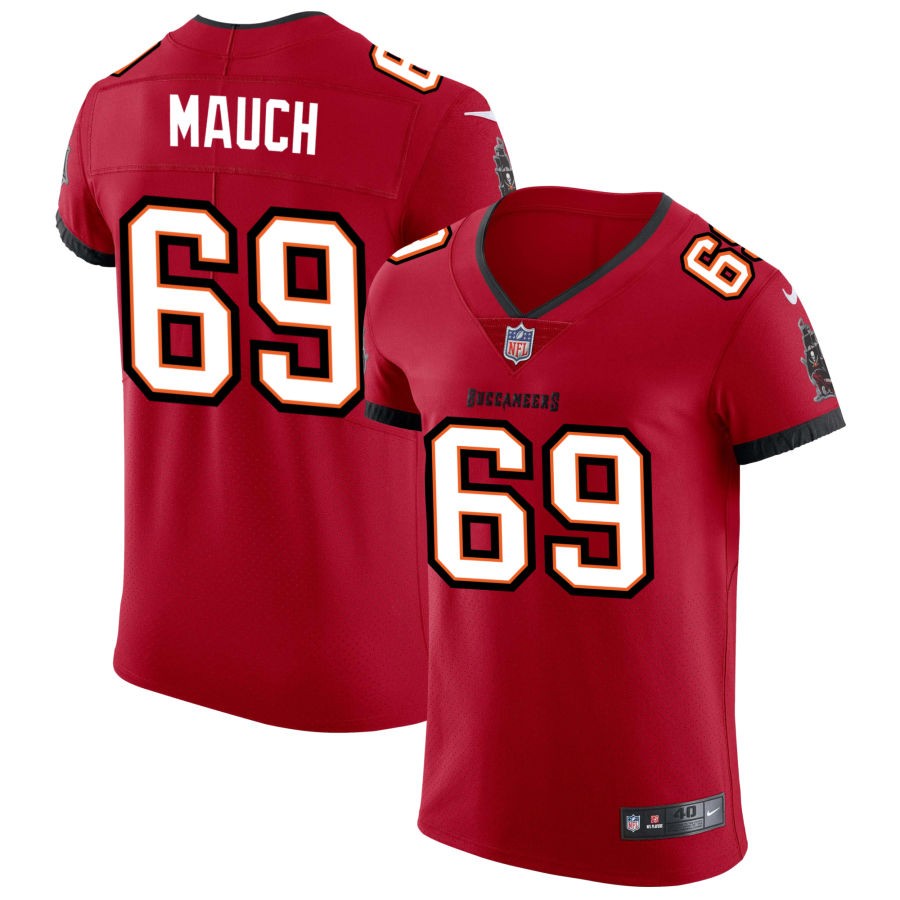 Cody Mauch Men's Nike Red Tampa Bay Buccaneers Vapor Elite Custom Jersey