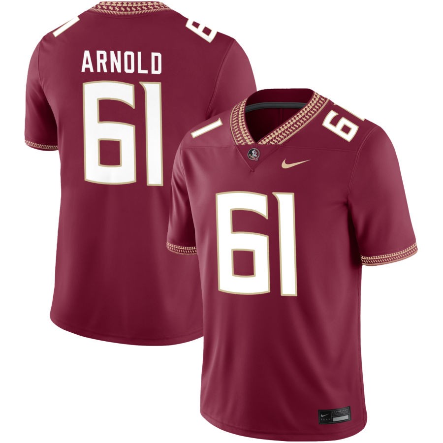 Mason Arnold Men's Nike Garnet Florida State Seminoles 2023 Pick-A-Player NIL Football Game Jersey