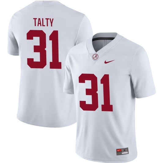 Conor Talty Men's Nike White Alabama Crimson Tide Pick-A-Player NIL Replica Football Jersey