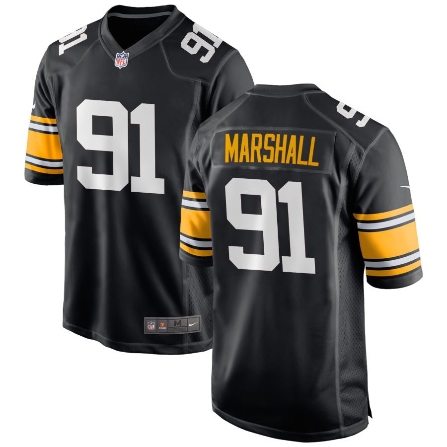 Jonathan Marshall Men's Nike Black Pittsburgh Steelers Alternate Custom Game Jersey