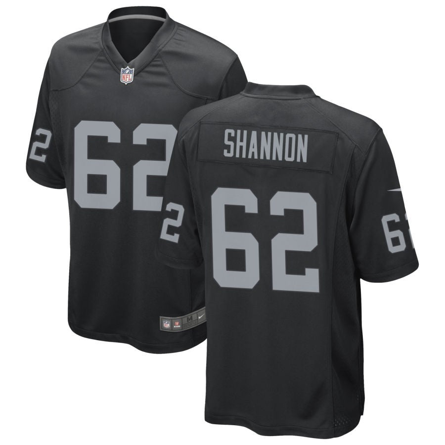 Noah Shannon Youth Nike Las Vegas Raiders Black Custom Game Jersey