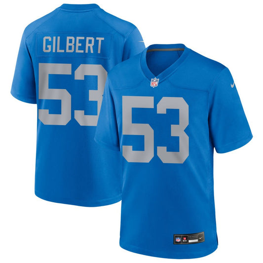 DaRon Gilbert Men's Nike Blue Detroit Lions Alternate Custom Game Jersey