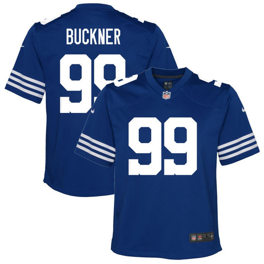 DeForest Buckner Youth Nike Royal Indianapolis Colts Alternate Custom Game Jersey