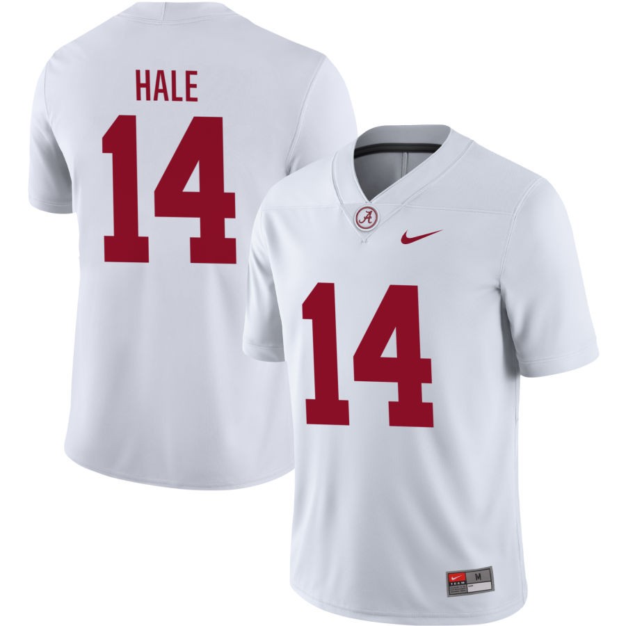 Jalen Hale Men's Nike White Alabama Crimson Tide Pick-A-Player NIL Replica Football Jersey