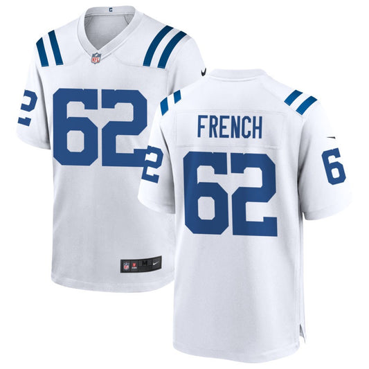 Wesley French Men's Nike White Indianapolis Colts Custom Game Jersey