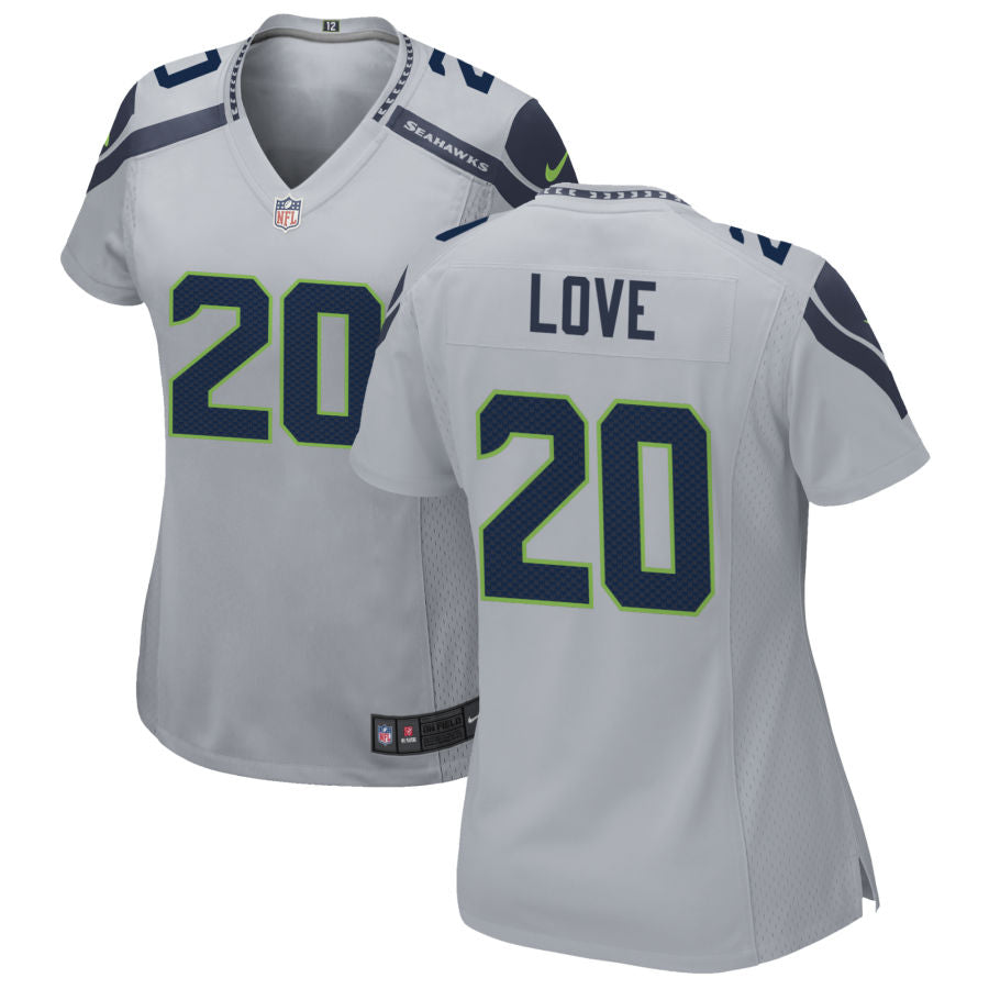 Julian Love Women's Nike Gray Seattle Seahawks Alternate Custom Game Jersey