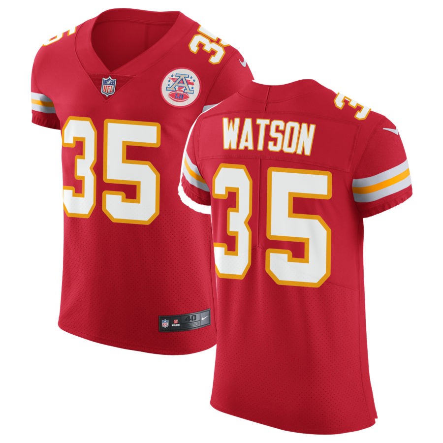 Jaylen Watson Men's Nike Red Kansas City Chiefs Vapor Untouchable Custom Elite Jersey