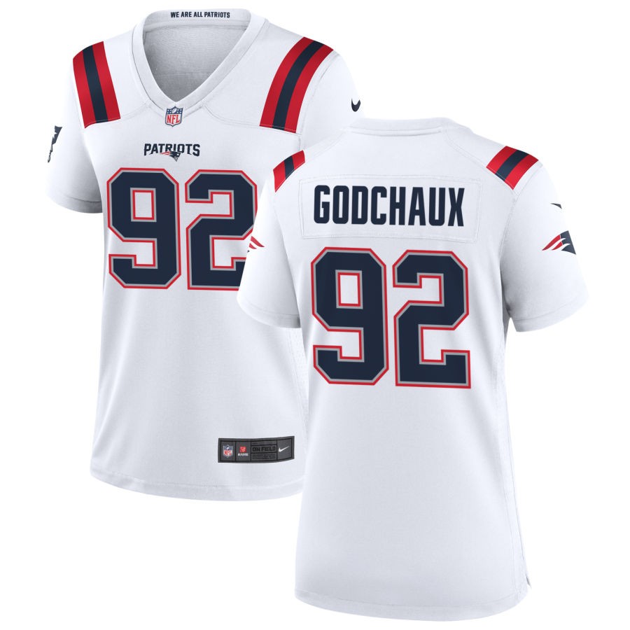 Davon Godchaux Women's Nike New England Patriots White Custom Game Jersey