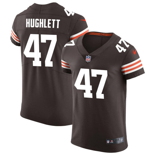 Charley Hughlett Men's Nike Brown Cleveland Browns Vapor Elite Custom Jersey