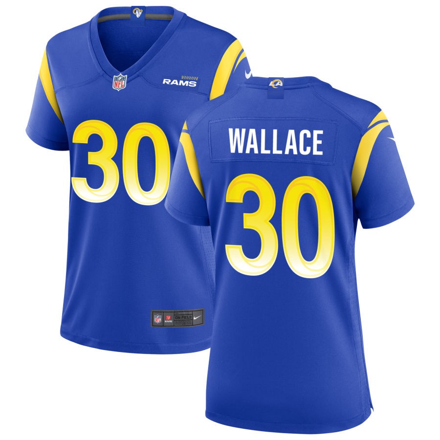 Josh Wallace Women's Nike Los Angeles Rams Royal Custom Game Jersey