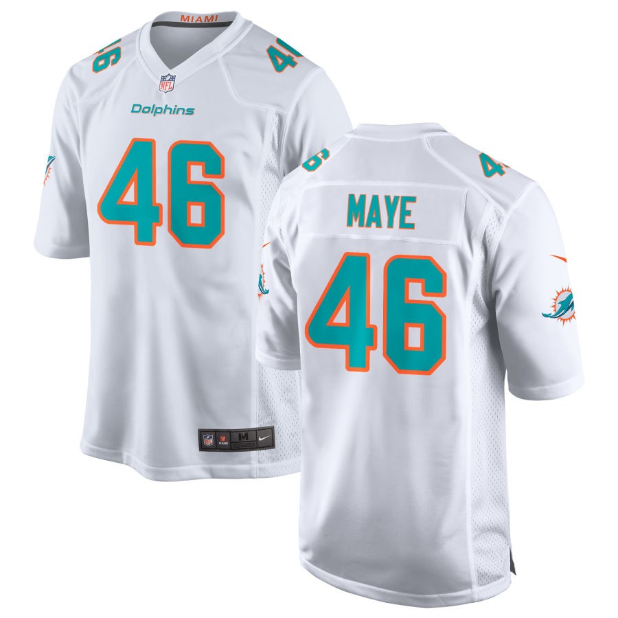 Marcus Maye Men's Nike White Miami Dolphins Custom Game Jersey