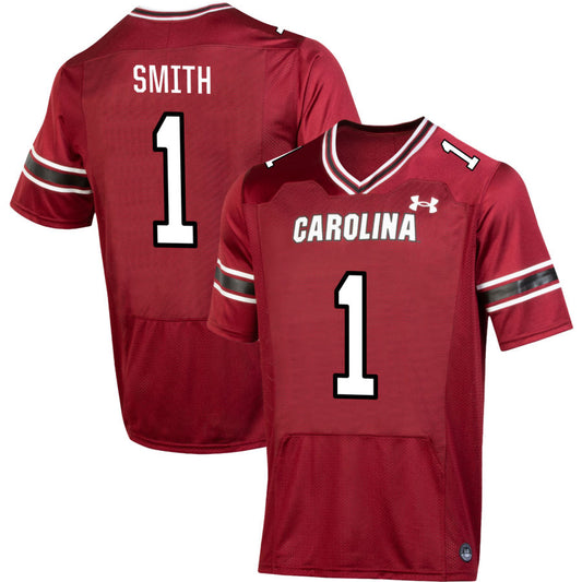 DQ Smith Men's Under Armour  Garnet South Carolina Gamecocks NIL Pick-A-Player Replica Football Jersey