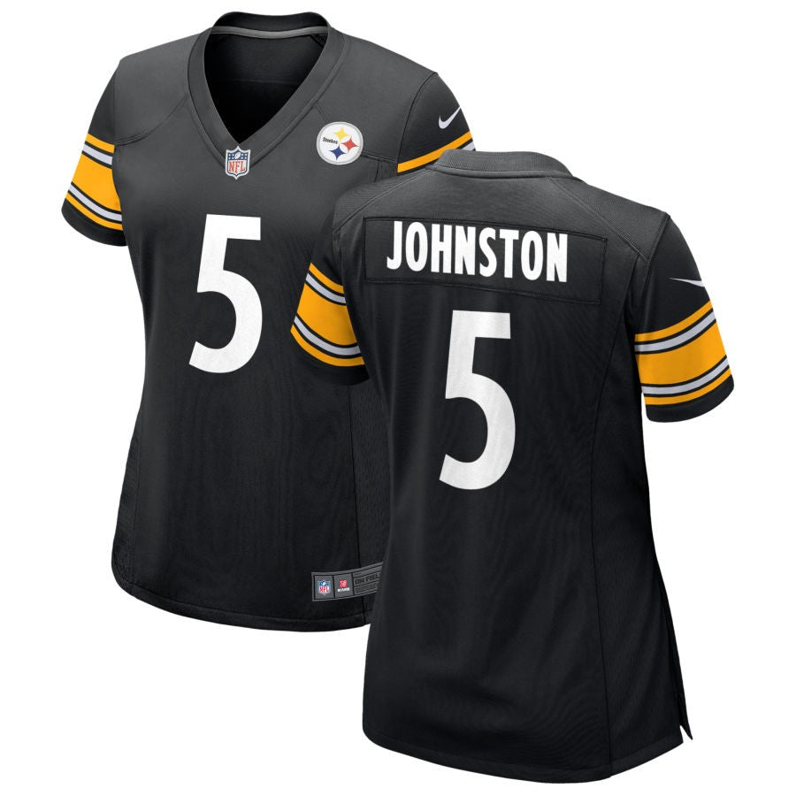 Cameron Johnston Women's Nike Black Pittsburgh Steelers Custom Game Jersey