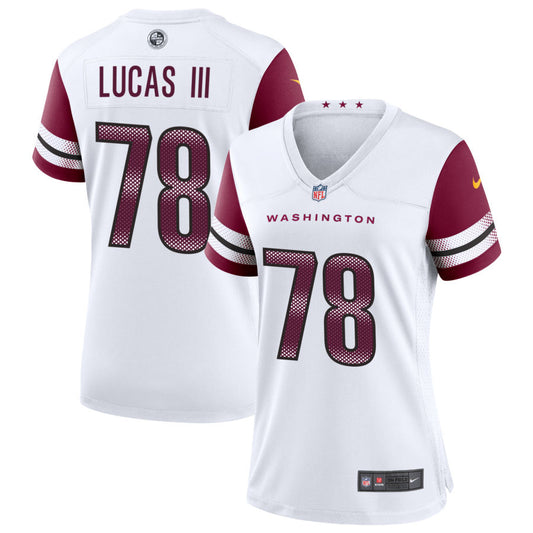 Cornelius Lucas III Women's Nike White Washington Commanders Game Custom Player Jersey