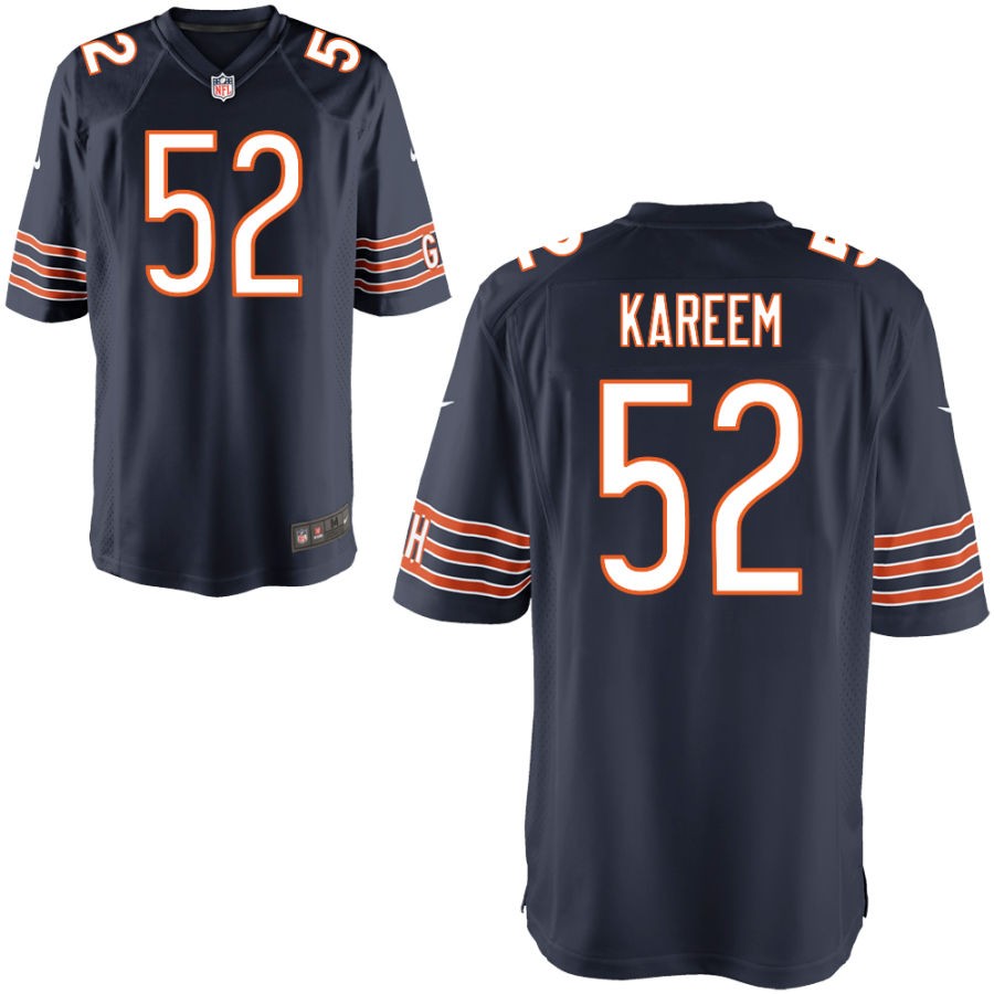 Khalid Kareem Youth Nike Navy Chicago Bears Custom Game Jersey