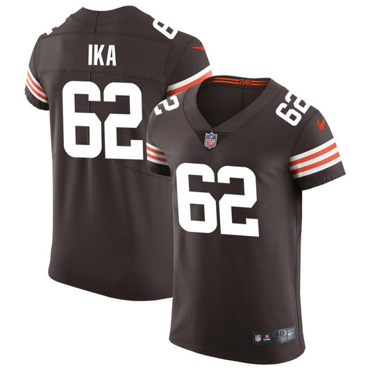 Siaki Ika Men's Nike Brown Cleveland Browns Vapor Elite Custom Jersey