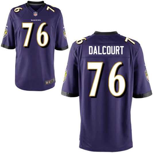 Darrian Dalcourt Youth Nike Purple Baltimore Ravens Custom Game Jersey