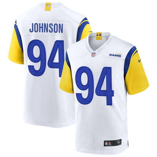 Desjuan Johnson Men's Nike White Los Angeles Rams Alternate Custom Jersey