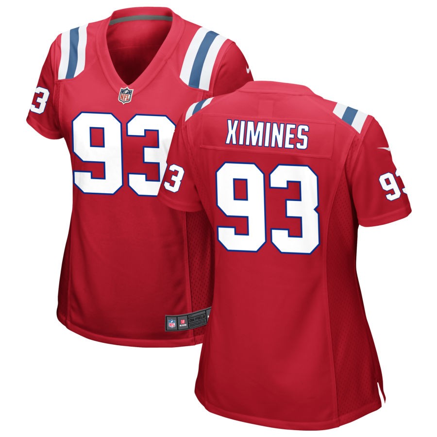 Oshane Ximines Women's Nike Red New England Patriots Alternate Custom Jersey