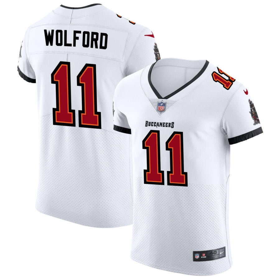 John Wolford Men's Nike White Tampa Bay Buccaneers Vapor Elite Custom Jersey