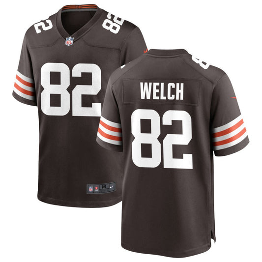 Treyton Welch Men's Nike Cleveland Browns Brown Custom Game Jersey