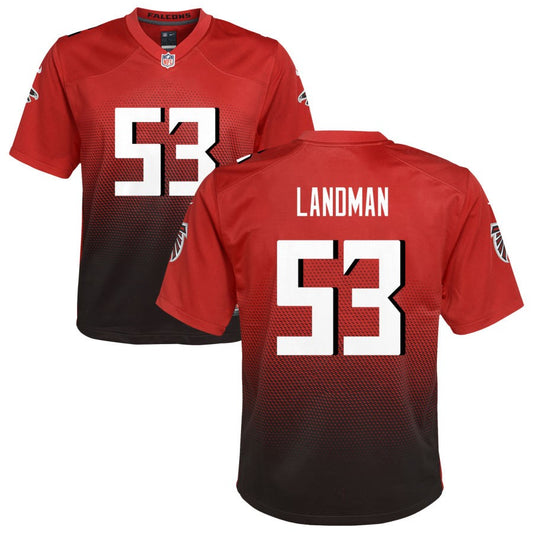 Nate Landman Youth Nike Red Atlanta Falcons Alternate Custom Game Jersey