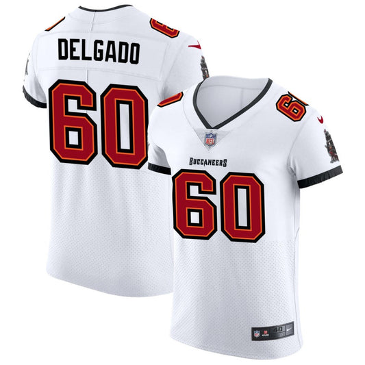 Xavier Delgado Men's Nike White Tampa Bay Buccaneers Vapor Elite Custom Jersey