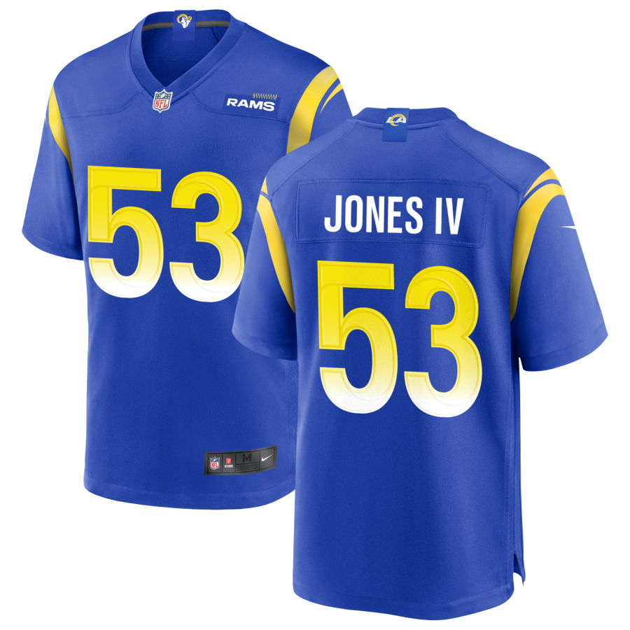 Ernest Jones IV Men's Nike Royal Los Angeles Rams Custom Game Jersey