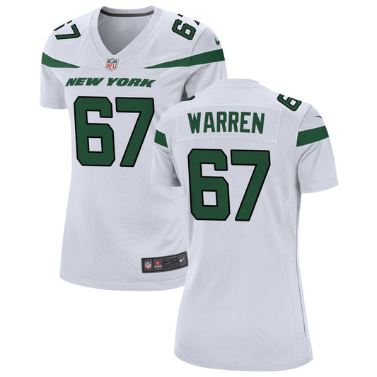 Carter Warren Women's Nike White New York Jets Custom Game Jersey