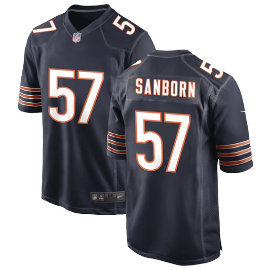 Jack Sanborn Men's Nike Navy Chicago Bears Custom Game Jersey