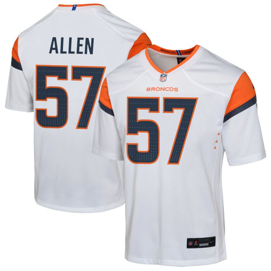 Jaylon Allen Youth Nike  White Denver Broncos Custom Game Jersey