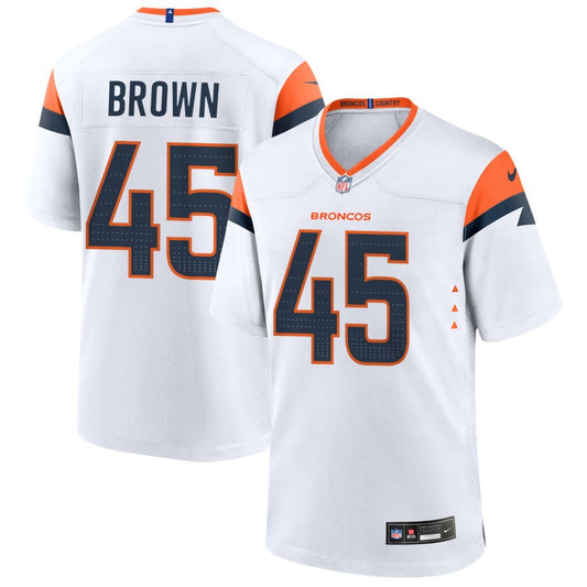 Omar Brown Men's Nike  White Denver Broncos Custom Game Jersey