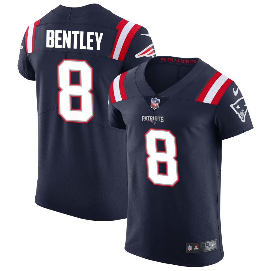 Ja'Whaun Bentley Men's Nike Navy New England Patriots Vapor Elite Custom Jersey